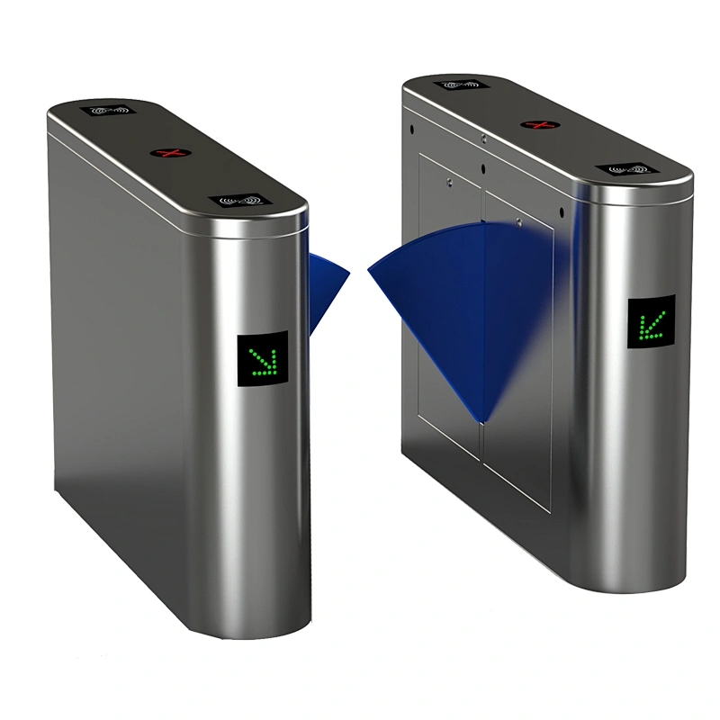 Security System Self Closing Fast 2 Lane Flap Barrier Turnstiles Speed Gate Supplier from China