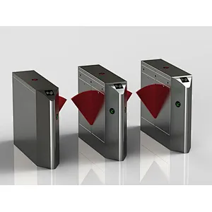 Automatic Crowd Security Access Control FlapTurnstile With ID Card Reader And Face Recognition