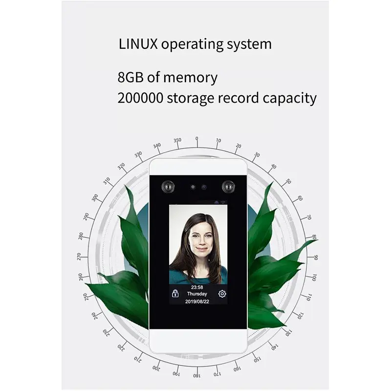 Anxia Time Attendance System Biometric Facial Recognition with Wiegand
