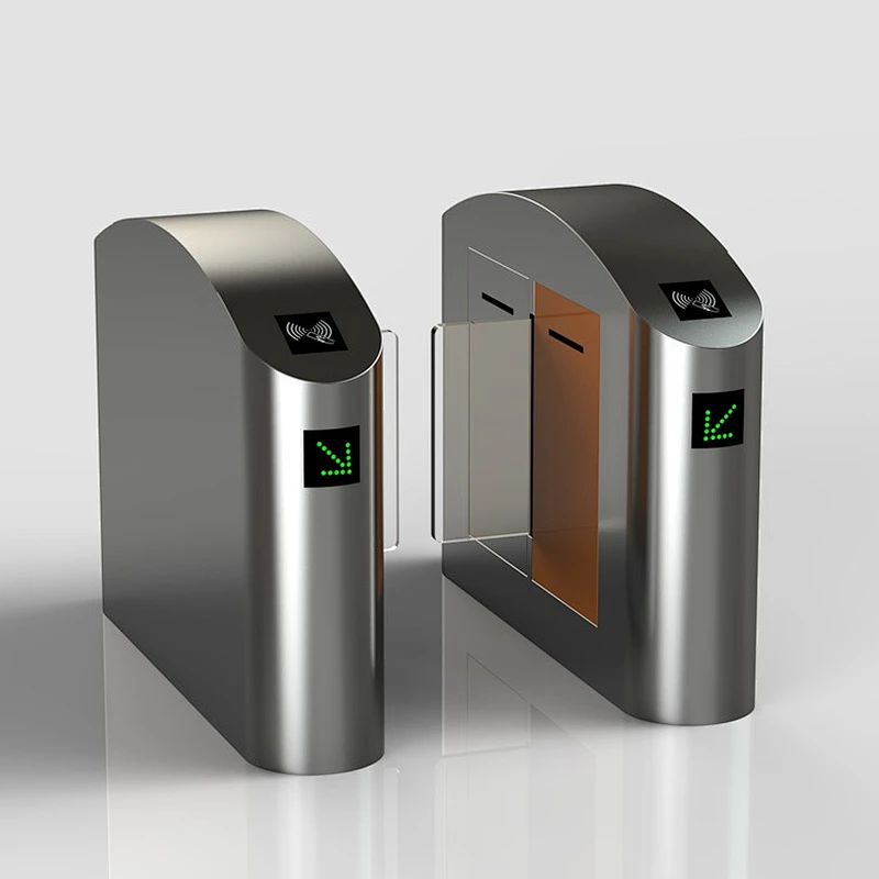 High intelligence security RFID gym entrance and exit electric swing barrier gate turnstile