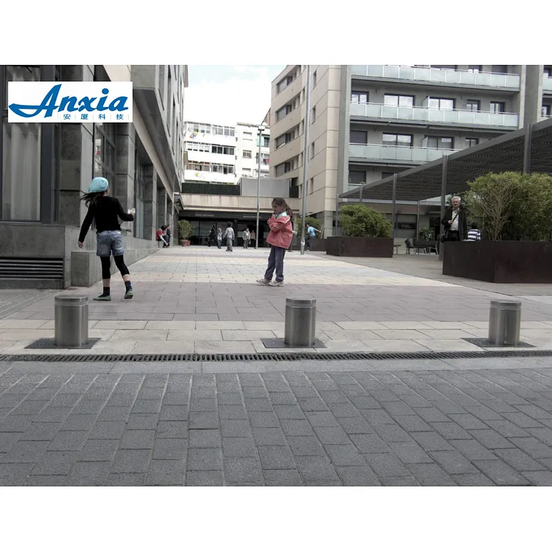 High security stainless steel car parking automatic remote control rising bollard