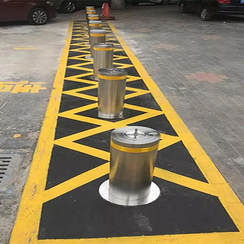 304 LED bollard with low price automatic retractable parking hydraulic rising bollard for school,hospital
