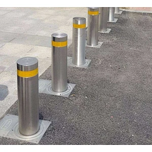 Traffic Security Equipment Stainless Steel Hydraulic Automatic Rising Bollard With LED Light