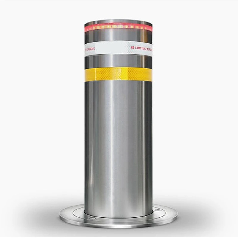 Hot sale safety brushed retractable stainless steel remote control parking bollard