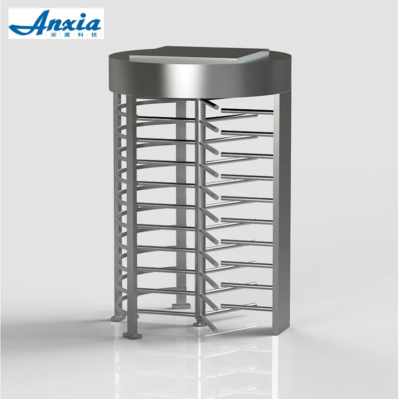 QR code reader access control double directional full height tall turnstile gate