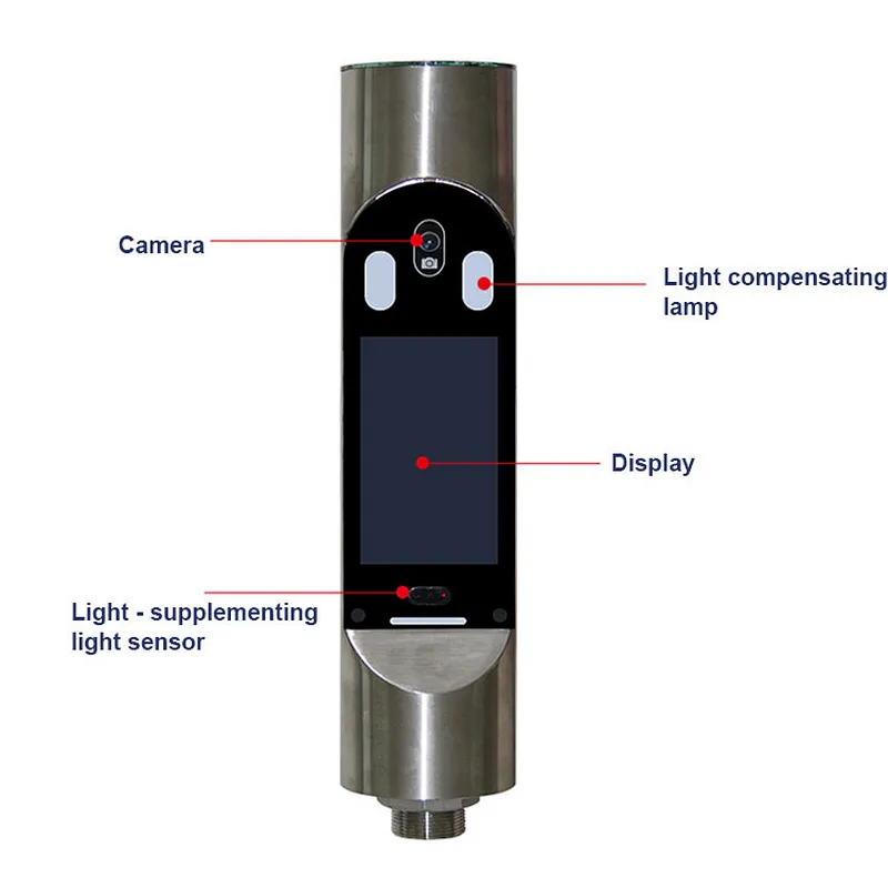 5 People Same Time Remote Recognized 5-inch 10000 Capacity Free Software Face Recognition Time Attendance