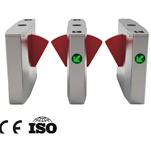 Luxury Speed lane barrier flap door optical rapid lane turnstile with visible LED high sliding glass