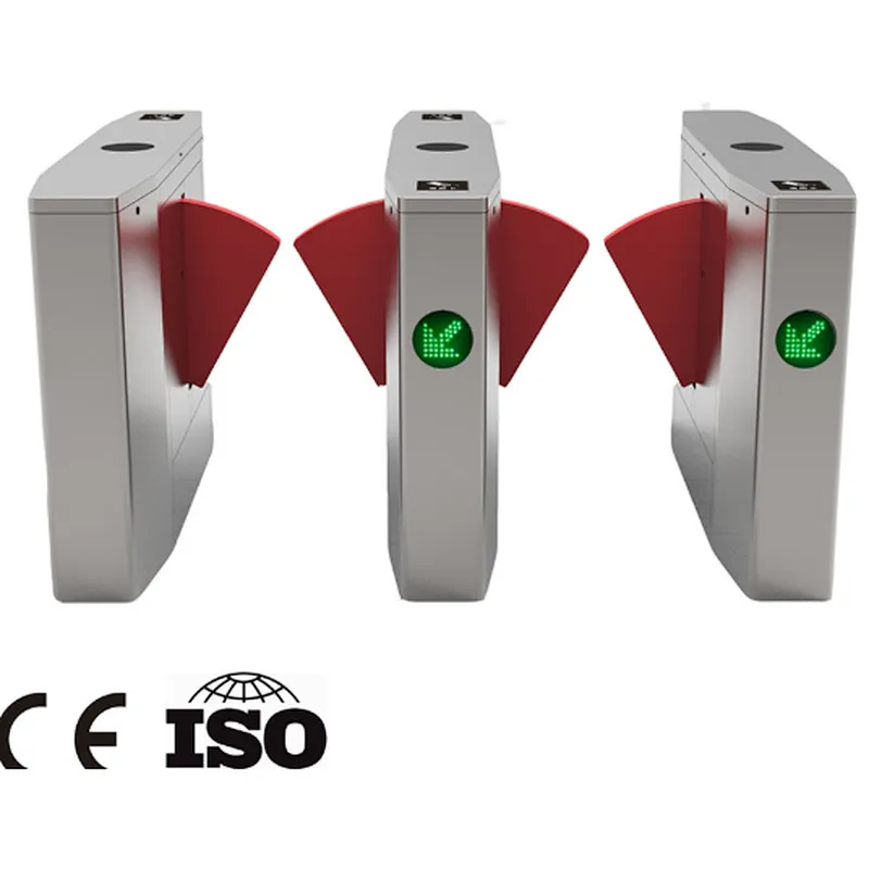 Luxury Speed lane barrier flap door optical rapid lane turnstile with visible LED high sliding glass