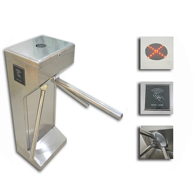304 Stainless Steel Vertical Security Access Control High Speed Tripod Turnstile