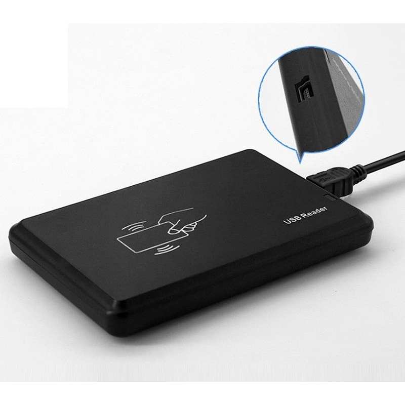Small Portable Access Control 125khz Desktop RFID IC ID card Reader with USB for Card Issuer