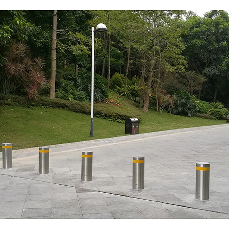 Rising bollard/304/EXW price Automatic retractable parking hydraulic rising bollard for hotel/ led bollard light