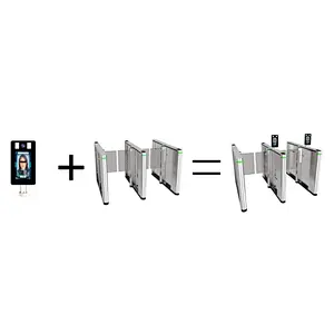 High Speed Automatic Sliding TCP IP Barrier Gate Retractable Swing Turnstile
