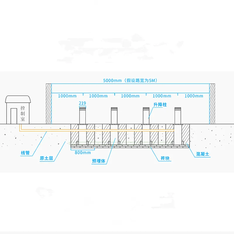 Hydraulic Cylinder Bollard Anxia
