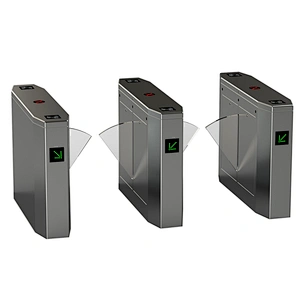 Security System Self Closing Fast 2 Lane Flap Barrier Turnstiles Speed Gate Supplier from China