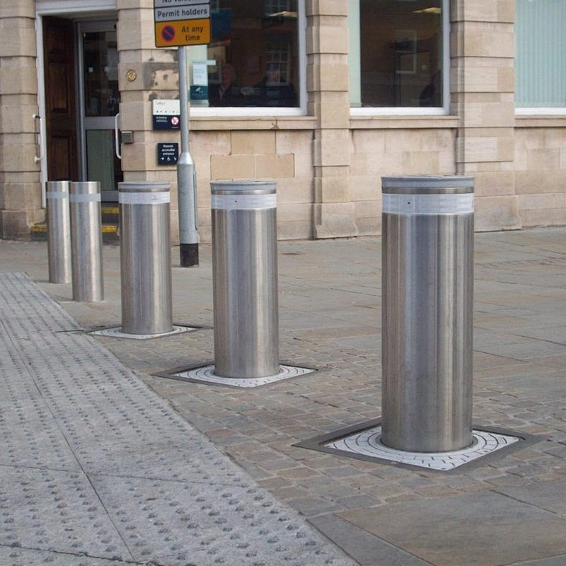 Access Control Electric Stainless Steel Automatic Hydraulic Retractable Rising Road Bollards Prices