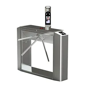 Automatic Pedestrian Waist High 304 Stainless Steel Tripod Swing Turnstile with RFID Card Tripod Turnstile Gate