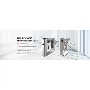 Waterproof Semi - Auto Tripod Turnstile Security Gate with RFID Card Reader
