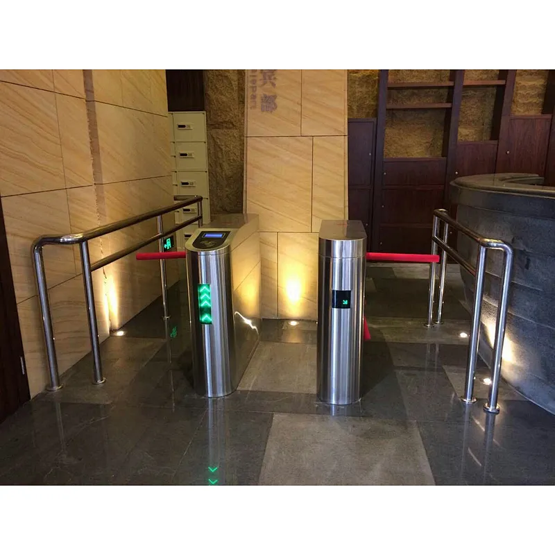 Waterproof Semi - Auto Tripod Turnstile Security Gate with RFID Card Reader