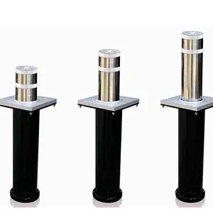 Illuminated Hydraulic Rising Bollards Remote Control Parking Security Rising Bollards