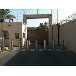 Road parking management 304 stainless steel electronic automatic rising bollard