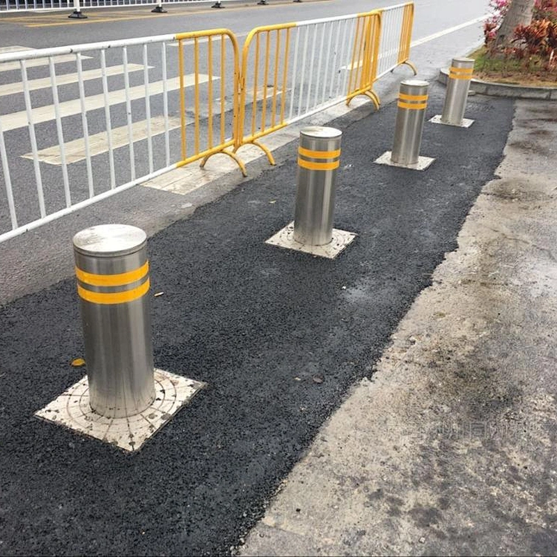 Anxia 219 mm diameter 8 mm thickness 304 Stainless Steel gate automatic Lifting Electro-hydraulic bollards