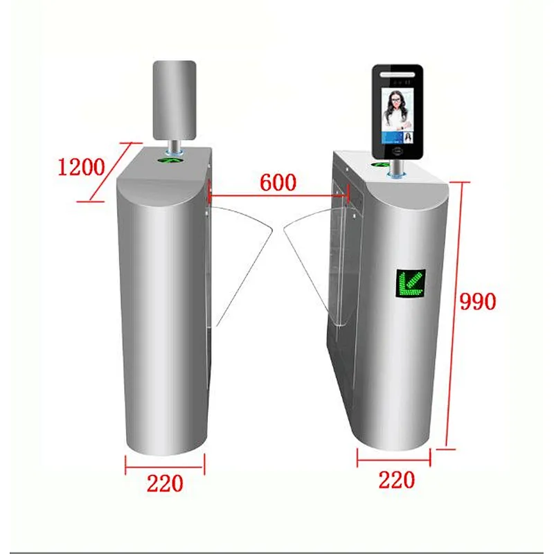 Wholesale OEM ODM Waterproof 0.2s High Speed RFID Swing Gate Turnstile IP66