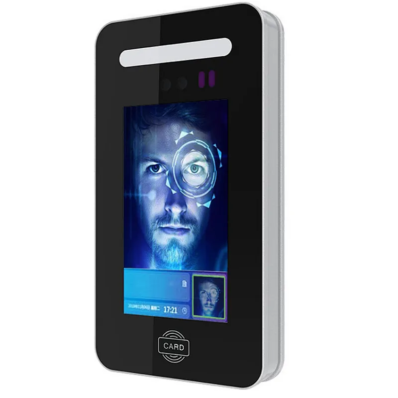 Live Detection Facial Recognition Face Reader on Turnstiles or Glass Door for Time Attendance and Access Control System