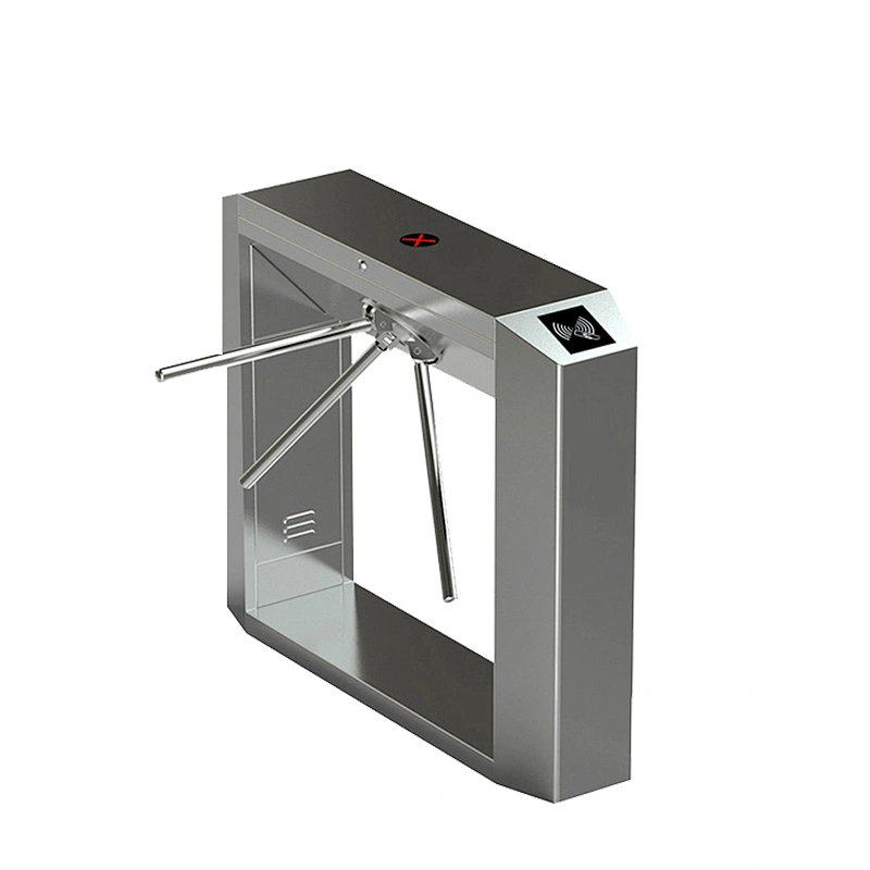 Automatic Pedestrian Waist High 304 Stainless Steel Tripod Swing Turnstile with RFID Card Tripod Turnstile Gate