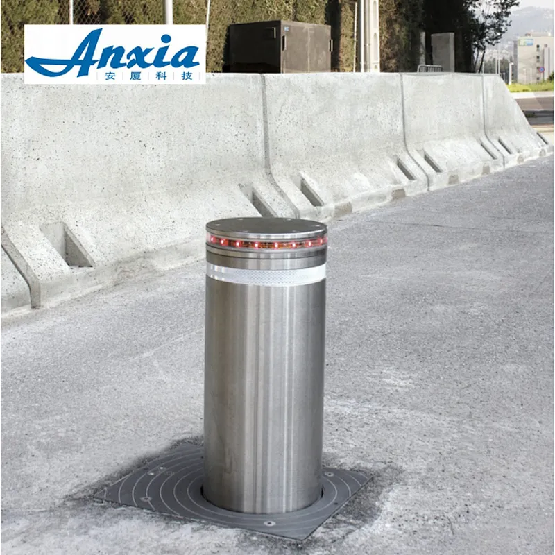 High security stainless steel car parking automatic remote control rising bollard