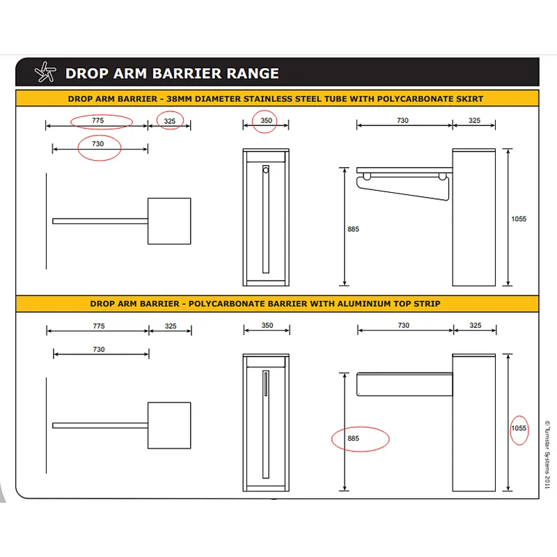 Stainless Steel Cabinet Sliding Gate Design Automatic Turnstile with Single Swing Arm