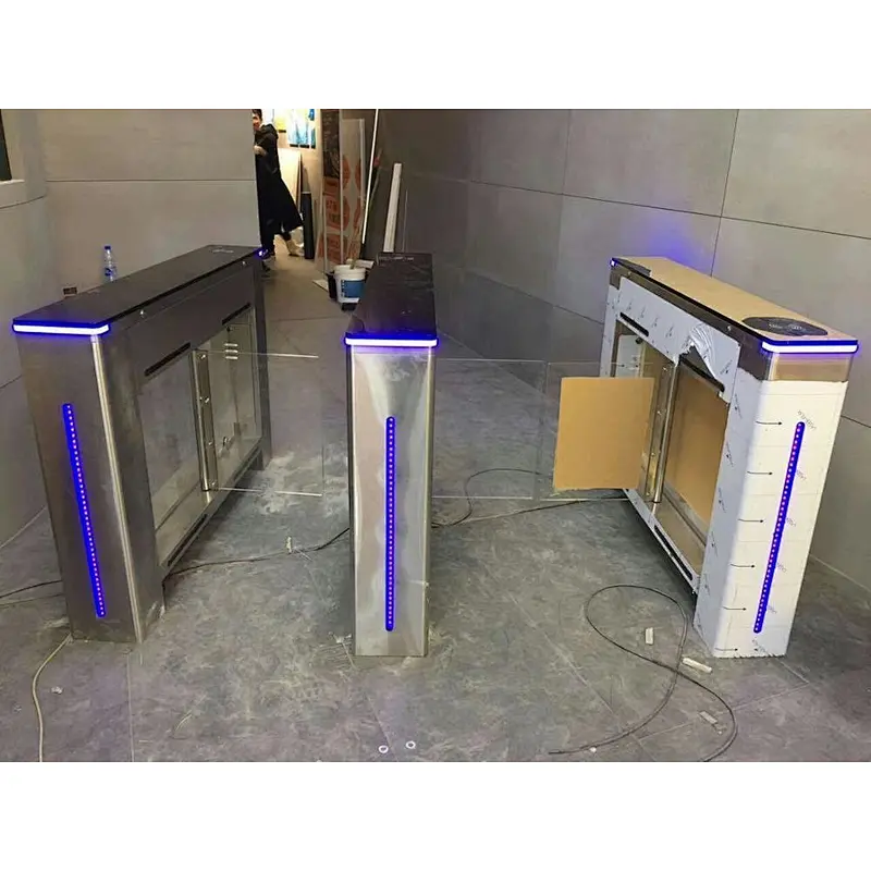 CE Approved Pedestrian Control Security 304 Stainless Steel RFID Reader Gate Turnstile