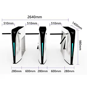TCP/IP two door access door controllers double tripod turnstile for gym