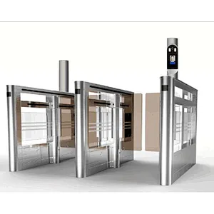 Automatic Aluminum Double Flap Turnstile Swing Barrier Gate
