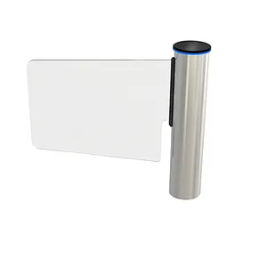 OEM New 304 Stainless Steel Supermarket Telescopic Tubular Swing Barrier Gate Design