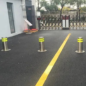 2019 Full automatic stainless steel LED hydraulic road rising bollard barrier lifting column blocker