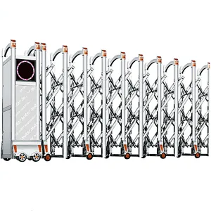Factory School Main Gate Driveway Design Automatic Retractable Folding Collapsible Gate