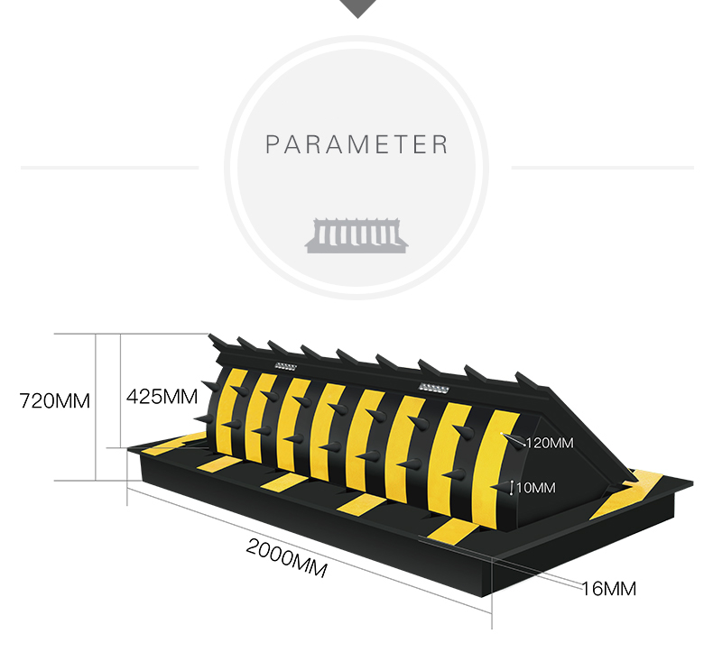 Remote-controlled hydraulic troops road blocker