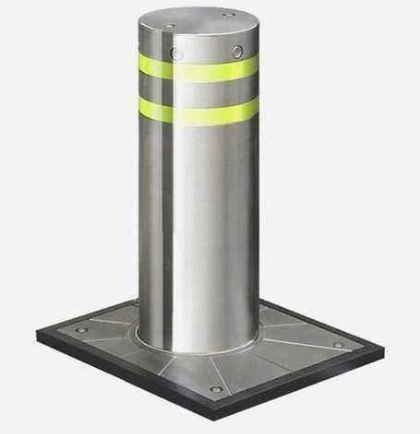 Retractable Rising Bollard Stainless Steel / Steel with Painting/ led light parking safety hydraulic bollard