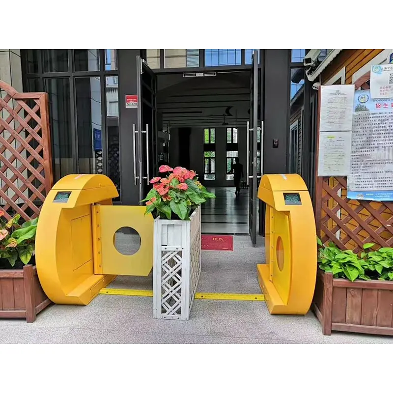 Kindergarten Fingerprint RFID Bracelet Swing Turnstile Barrier Gate in School