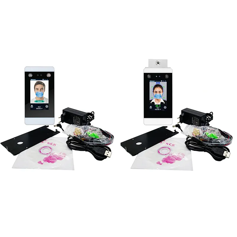 8 Inch Digital Signage with degree sensor Auto Hand Liquid Dispenser built in Binocular camera Face Recognition
