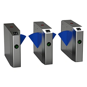 Single Moter Flap Gate Barrier Turnstile Gate Access Control System For Bus Station