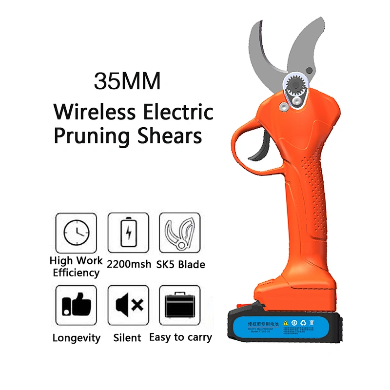 Cordless Electric Pruner Battery Pruning Shears Portable Wireless Secateurs