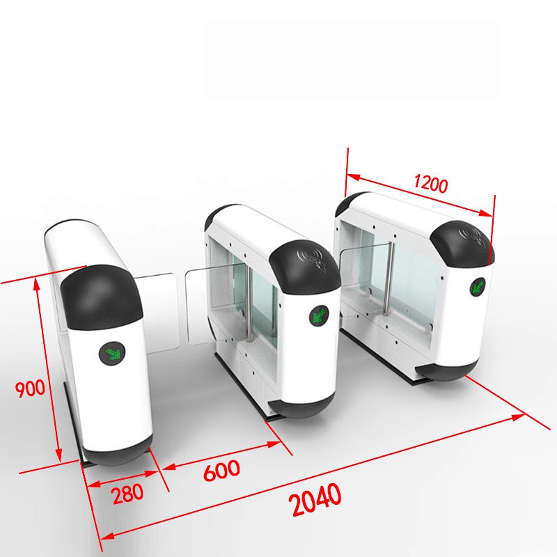 RFID swing gate barrier access control swing turnstile with QR Code Reader