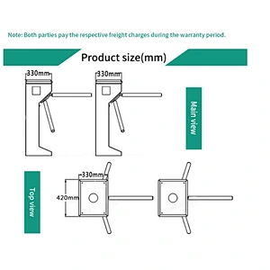 Smart Tripod Turnstile Barrier Entrance with Biometric Access Control System
