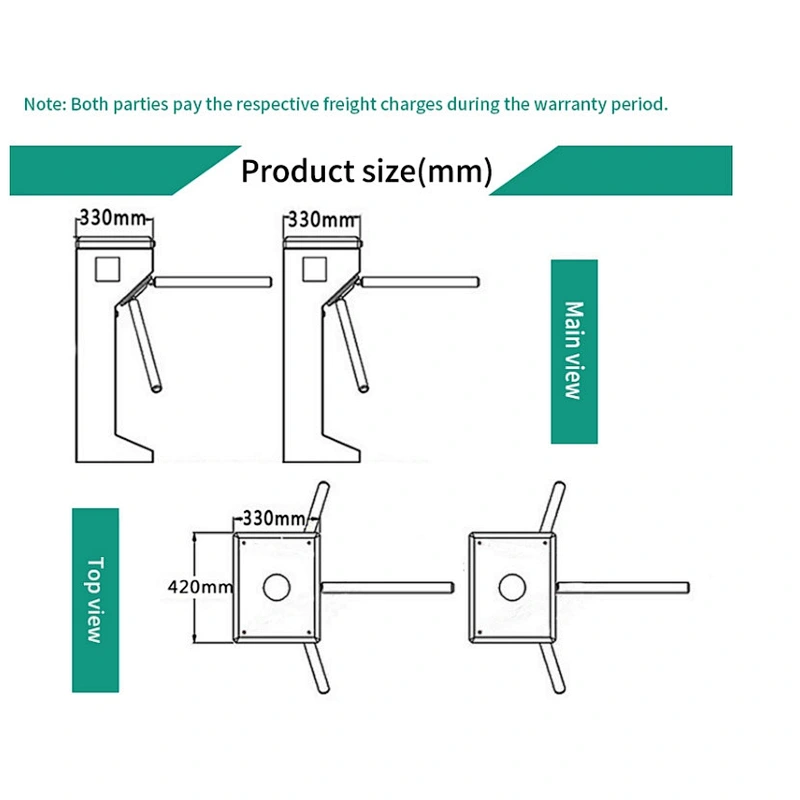 Smart Tripod Turnstile Barrier Entrance with Biometric Access Control System