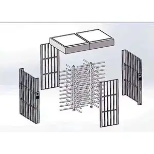Full Height Security Turnstile Gate Access Control System for Airport and Train Station