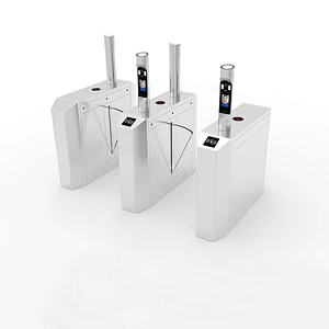 Full Automatic Flap Barrier Turnstile with Smart Card QR Code Reader