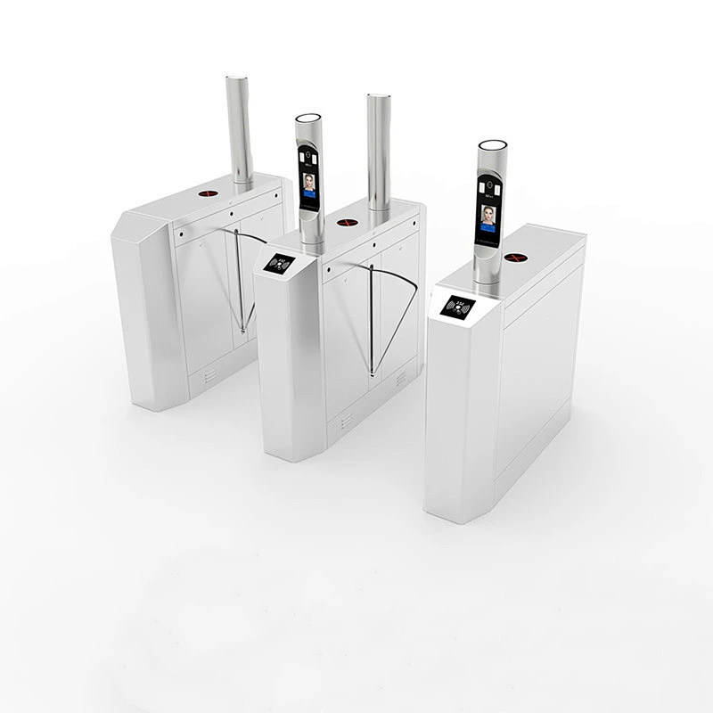Full Automatic Flap Barrier Turnstile with Smart Card QR Code Reader