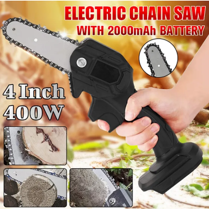 Portable Electric Pruning Saw Woodworking Electric Saw Garden Mini Electric Chain Saw Lithium Battery