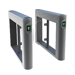 Security Entrance Scan System QR Code Sliding Turnstile Security Swing Barrier Gate For Public Lobby